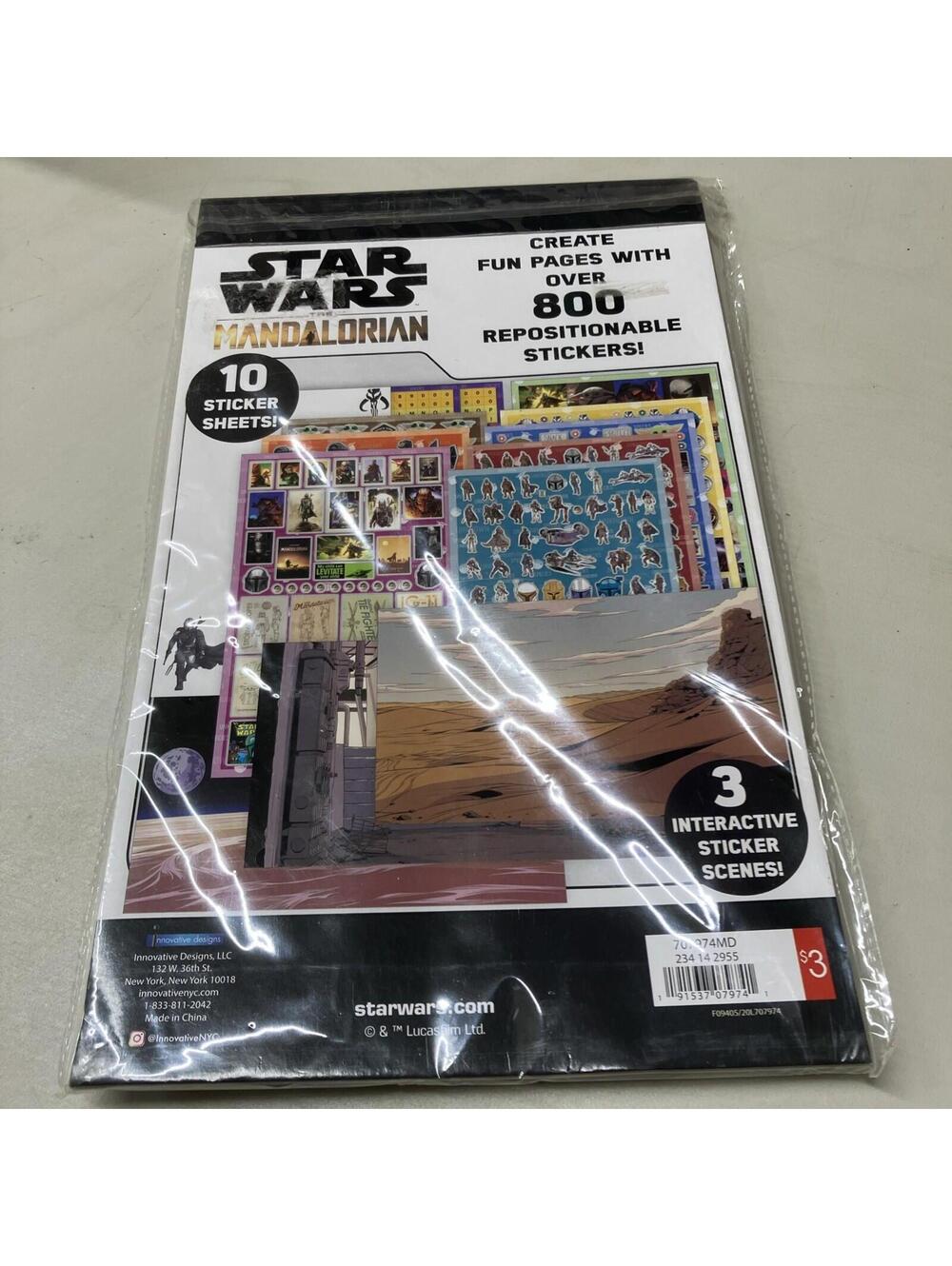 Disney STAR WARS Mandalorian Baby Yoda Bounty 800+ Stickers Book Activity Pad B